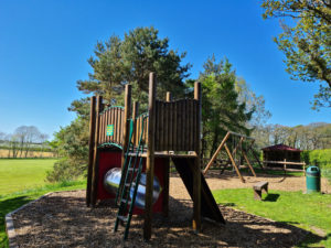 childrens play area at moss wood caravan park