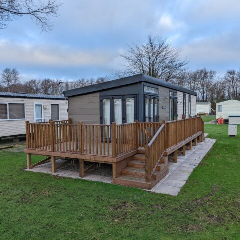 Swift Auvergne 2012 static caravan holiday home Decking