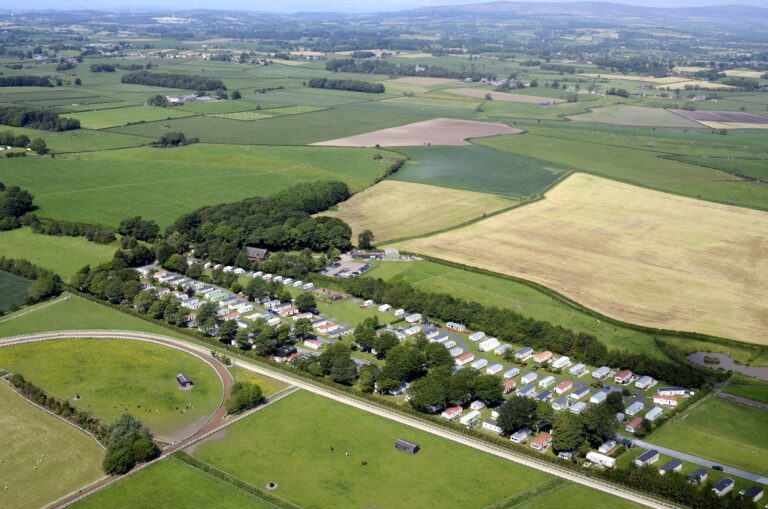 aerial view of moss wood caravan park